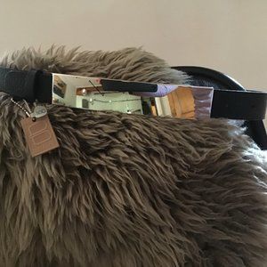 BRAVE MADE IN CANADA SLIM BLK LEATHER BELT NWT